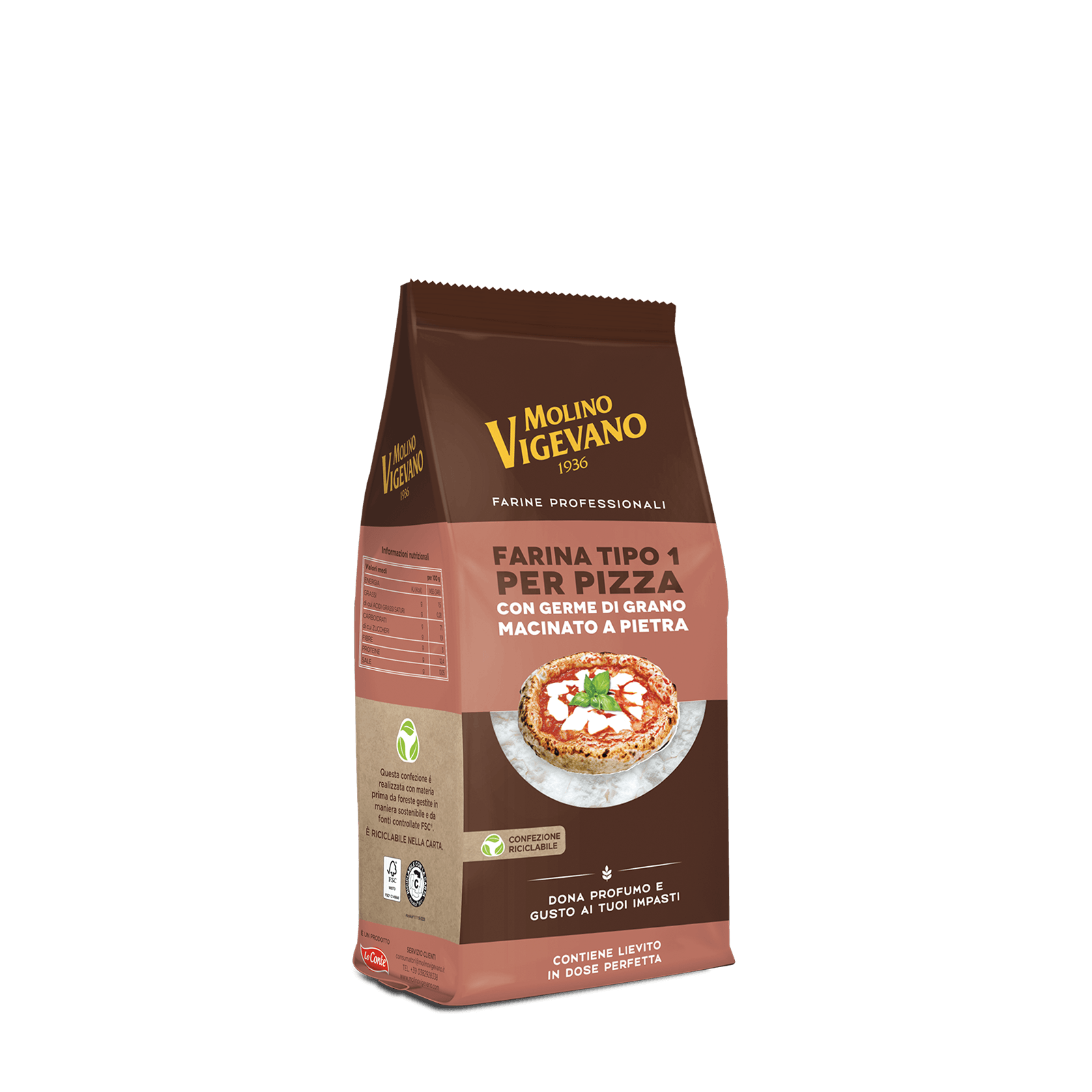 tipo 1 molino vigevano farina pack fronte