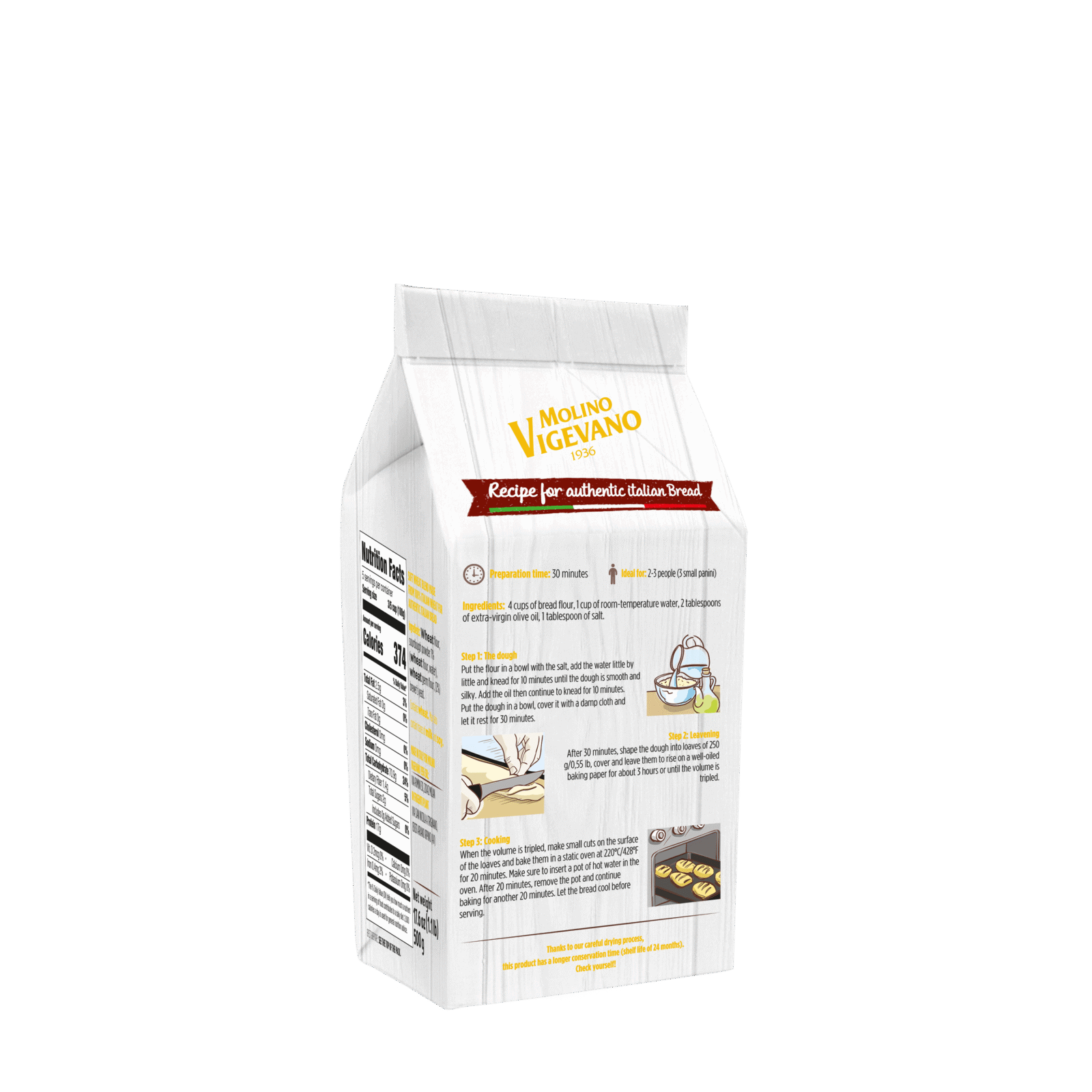 bread flour 500g retro dx molino vigevano