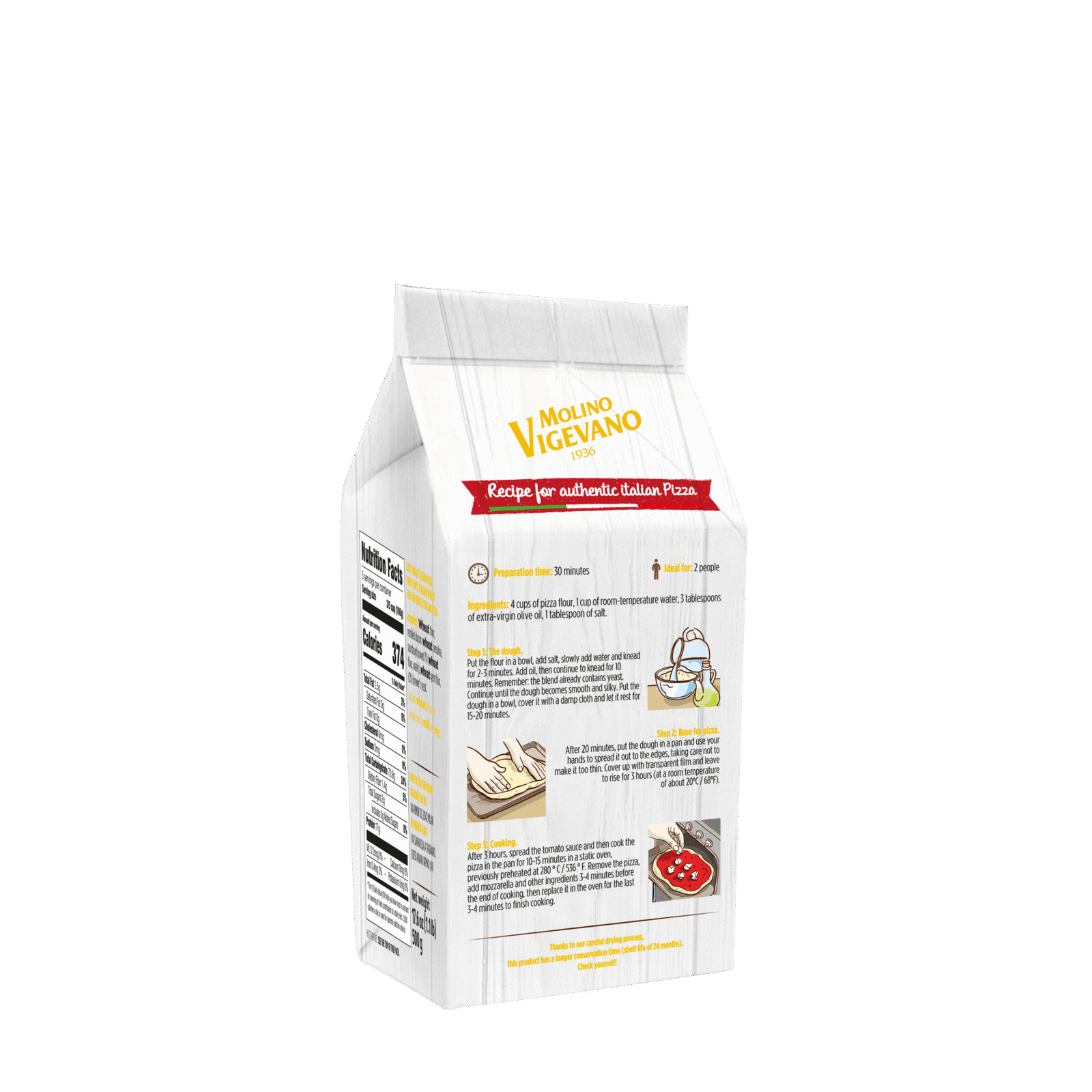 pizza flour 500g retro dx molino vigevano